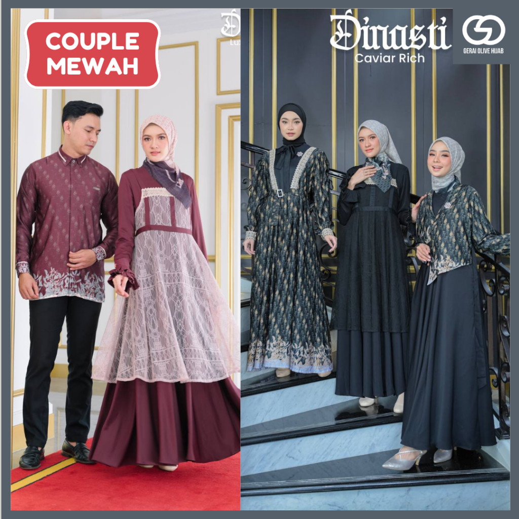 Sarimbit Couple Dinasti by Valdya Gamis Koko Mewah Terbaru Keluarga Lebaran Seragaman