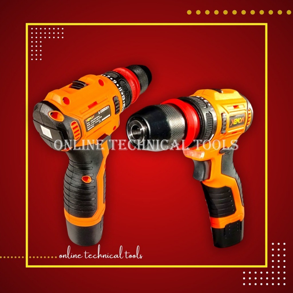 XENON Cordless 2 in 1 Drill & Screwdriver X-CDDS211 | Bor Baterai Brushless 12V