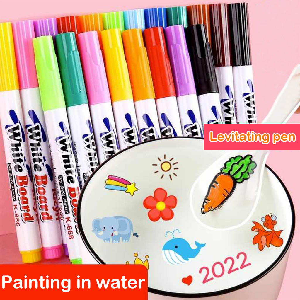 

[DOTDING]Pena Ajaib Mengambang 8/12 Warna Mainan Edukasi Melukis untuk Anak Alat Tulis Whiteboard Kantor Spidol Dapat Dihapus & Perlengkapan Sekolah