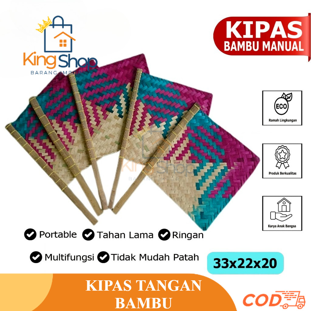 Kipas Bambu Anyaman Kipas Sate Manual Kipas Bambu Warna Anyaman Kipas Tangan