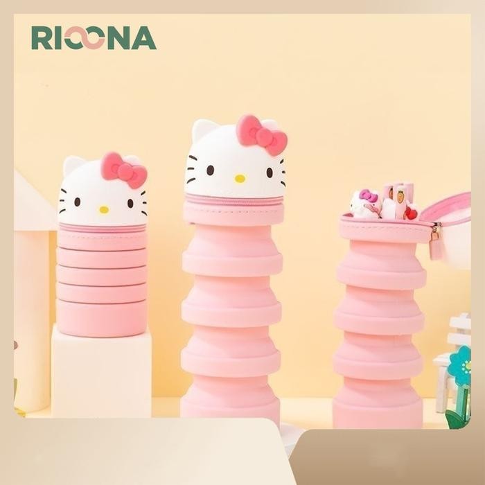 

Terlaris~[Best Seller] Tempat Pensil Bahan Silikon Telecospic Pen Holder - Hello Kitty