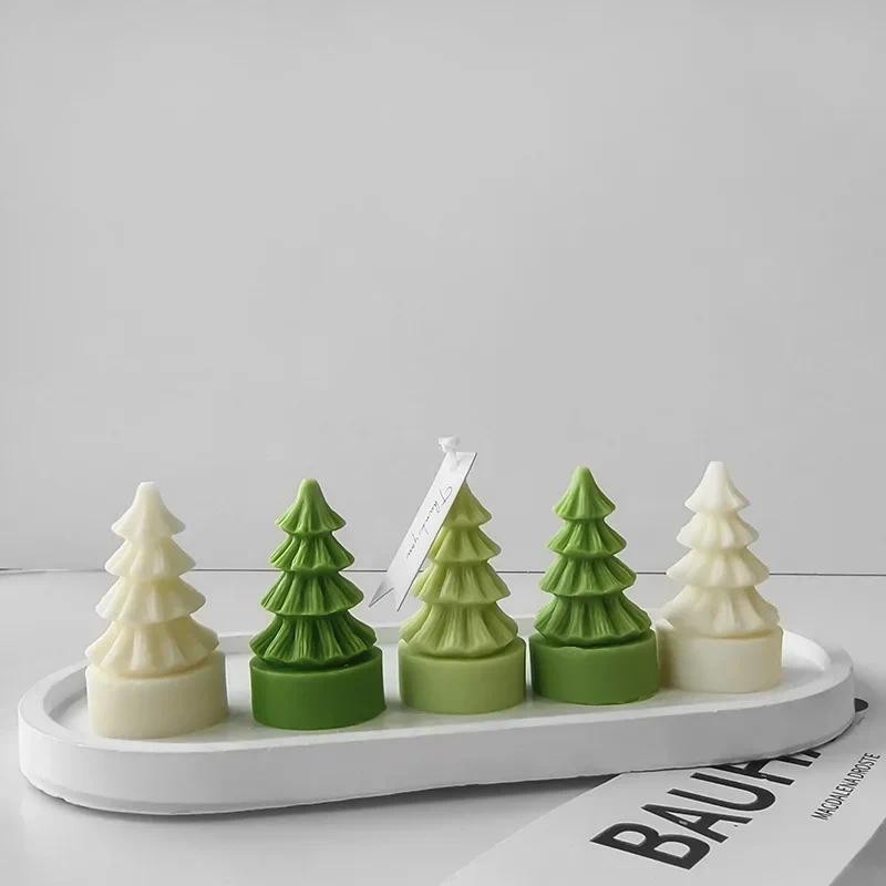 

3D Tree Candle Silicone Mold Handmade Xmas Gifts Plaster Resin Ornaments Mould Soap Candle Making Supplies