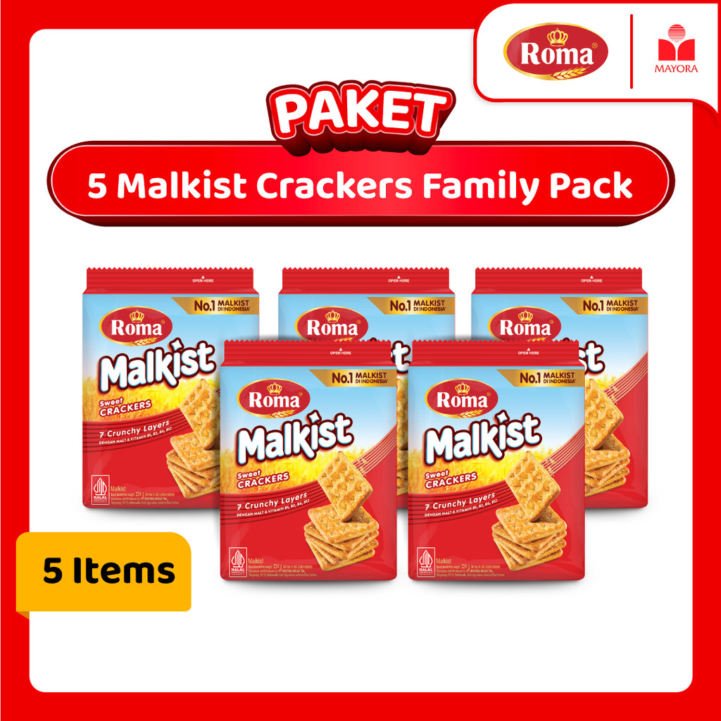 

Paket 5 Roma Malkist Crackers Family Pack