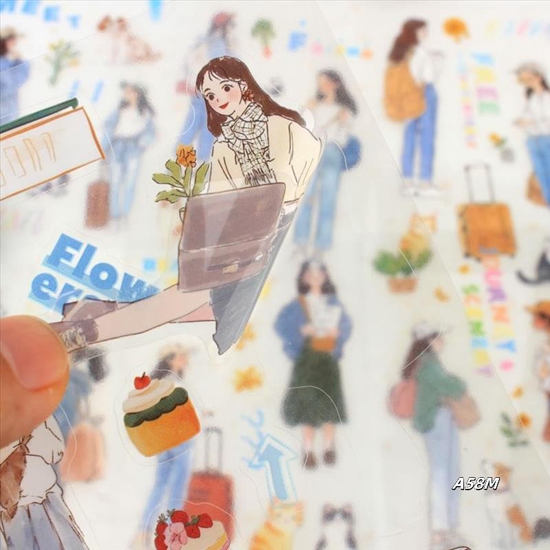 

Women Journal Sticker Book, PET People Stickers For Journaling, Scrapbooking, Junk Journal Supplies