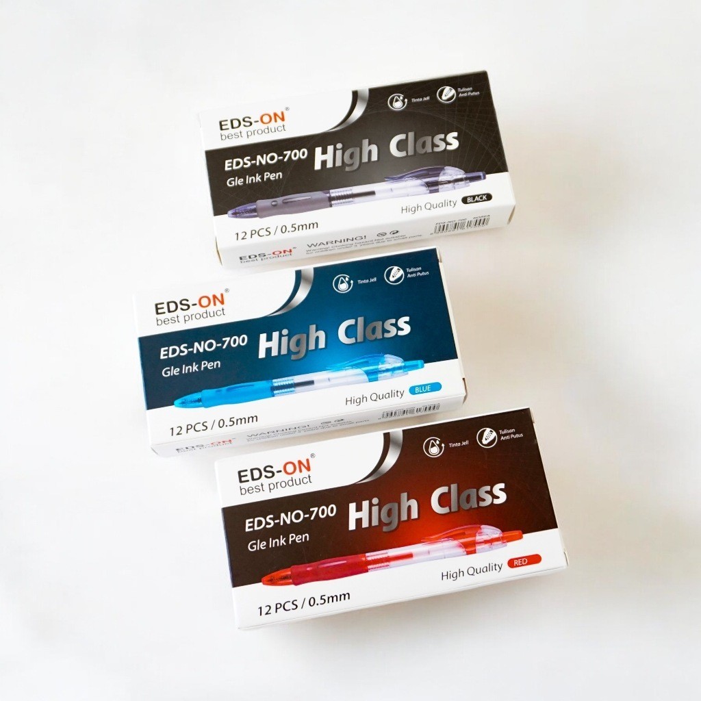 

BOLPOIN GEL TINTA HITAM BIRU MERAH / BOLPEN GEL HITAM BIRU MERAH EDS 700