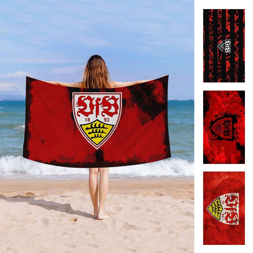 Football Logo V-VfB-BES Fashion S-StuttgartS Microfiber Blanket Quick Drying Beach Towels Oversized 