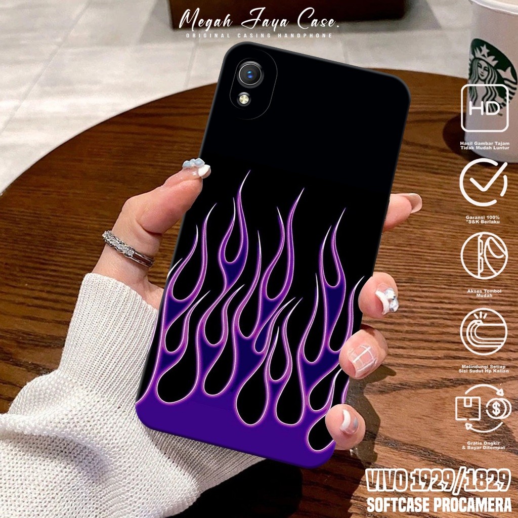 Softcase Hp VIVO 1820 / VIVO 1929 - Case Hp VIVO 1929 / VIVO 1820 Motif FIRE - Casing Hp VIVO 1929 -