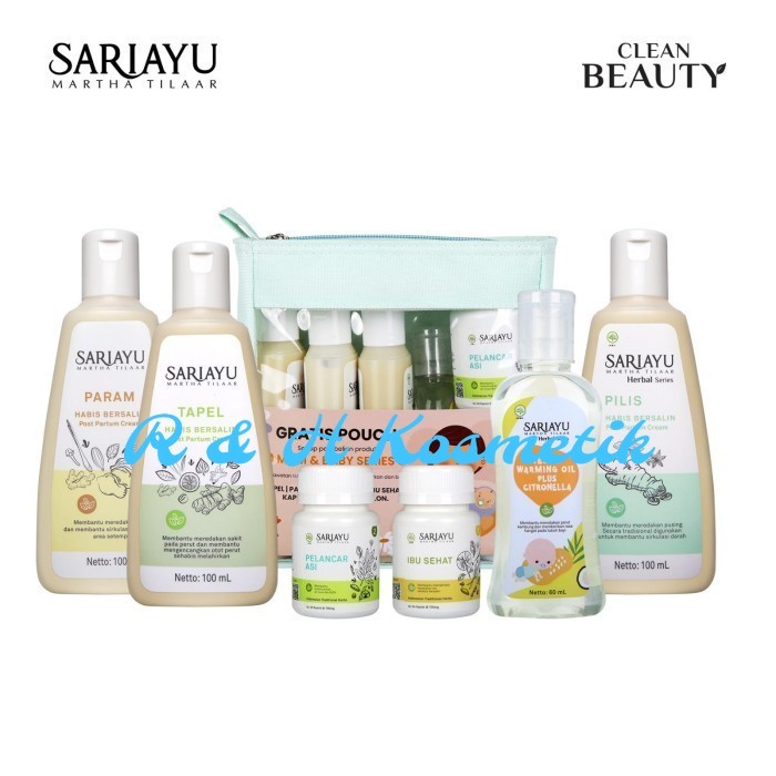 Sariayu Paket 6 PCS ( TAPEL PARAM PILIS TELON KAPLET SEHAT DAN PELANCAR ASI ) Habis Bersalin MOM