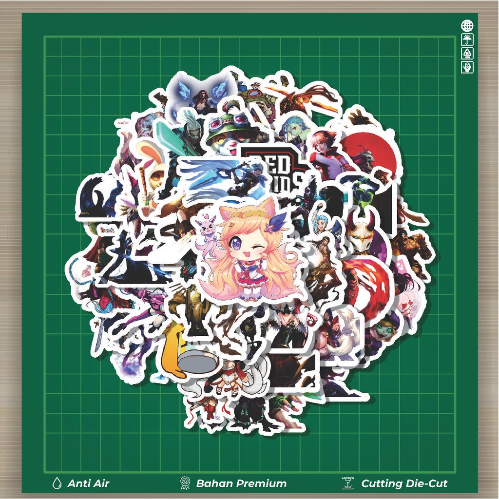 

HOT 50 PCS STIKER Kartun League of Legends v3 Fashion Cars Decal Dingin Kartu Album Custom Vinyl Anti Air- Sticker Aesthetic Buku Journal Koper Casing HP Tablet Laptop Helm Motor Botol Minum