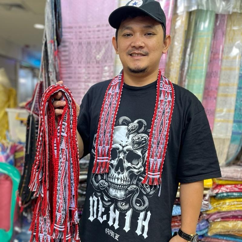 Stola sirat batak Sortali pinggang motif gorga batak Syal