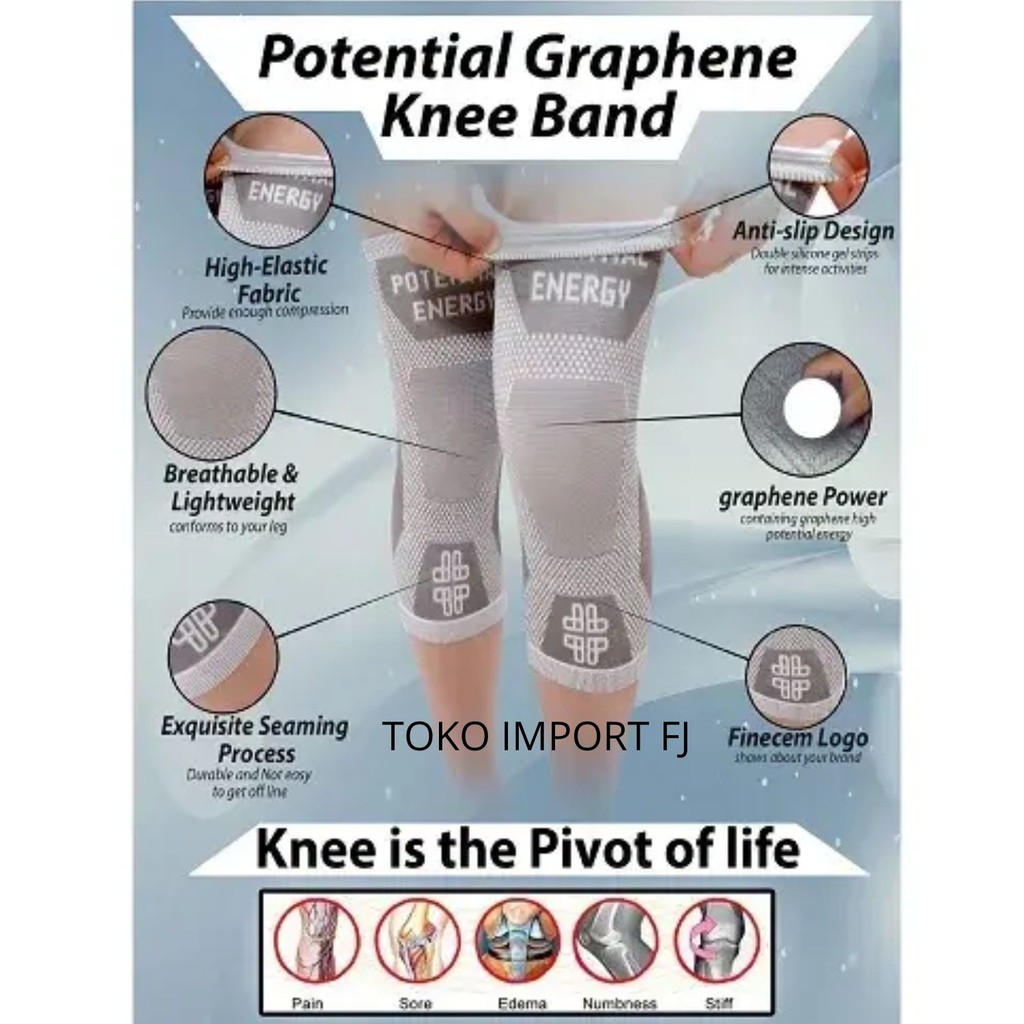 KNEE PAD DEKER - POTENTIAL KNEE BAND - DEKER KESEHATAN - DEKKER Sabuk Korset Lutut Kneepad Pelindung