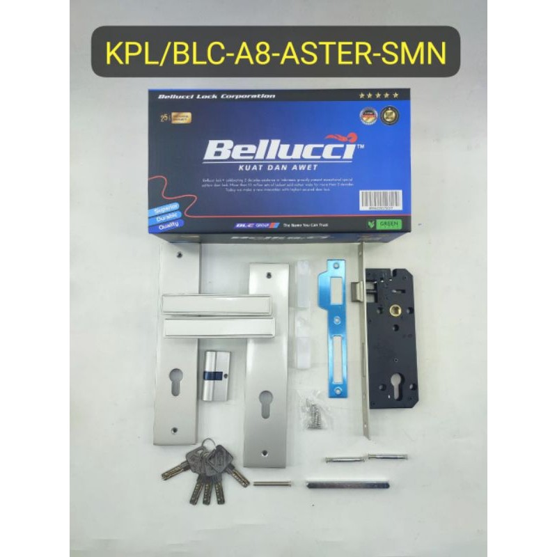Kunci Pintu Besar Bellucci Aster SMN / Kunci Pintu 25 cm Fullset / Kunci Bellucci Aster
