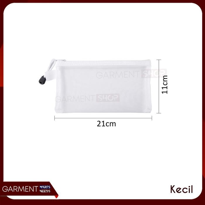 

[Produk Baru Berkualitas Garansi] Tempat Kotak Penyimpanan Alat Pouch Resleting Zipper Bag Map Transparan Dompet Jaring Serbaguna - Kecil Paling Laris