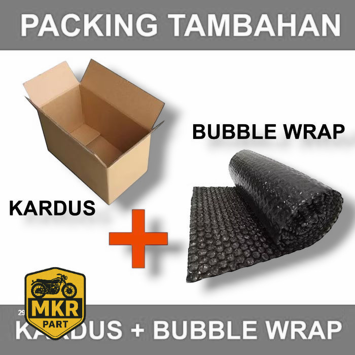 

Packing Tambahan Kardus + Bubble Wrap