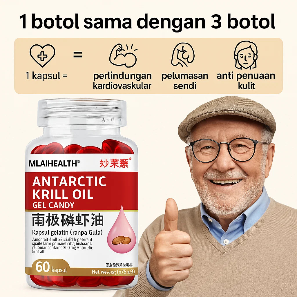 

【Kirim dalam 24 jam】Beli 1 Gratis 10 [Dayakan Imun Tubuh] Ekstrak Krill Antartika/ Sumber EPA DHA/ Vitamin Otak Alami/ Penguat Sistem Kekebalan/ Minyak Hewan Laut