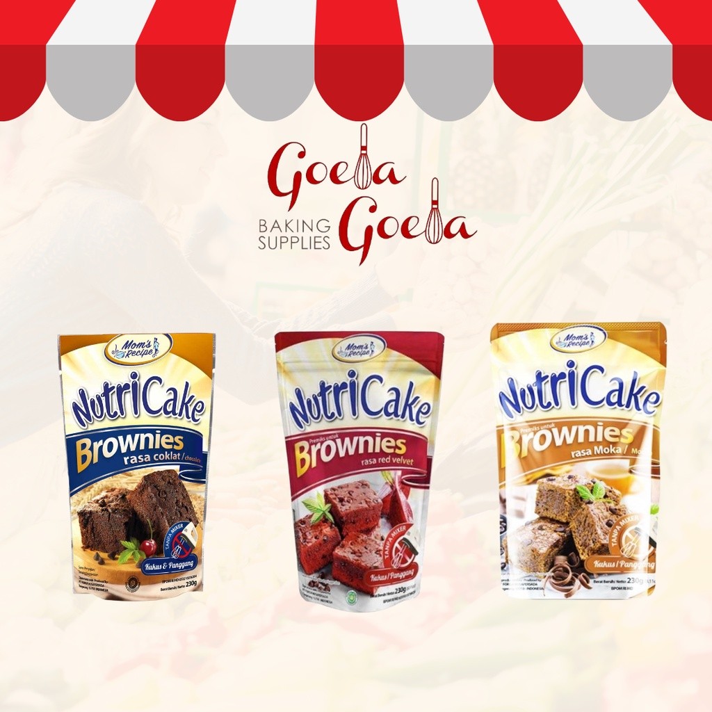 

NutriCake Brownies kukus atau panggang coklat dan red velvet
