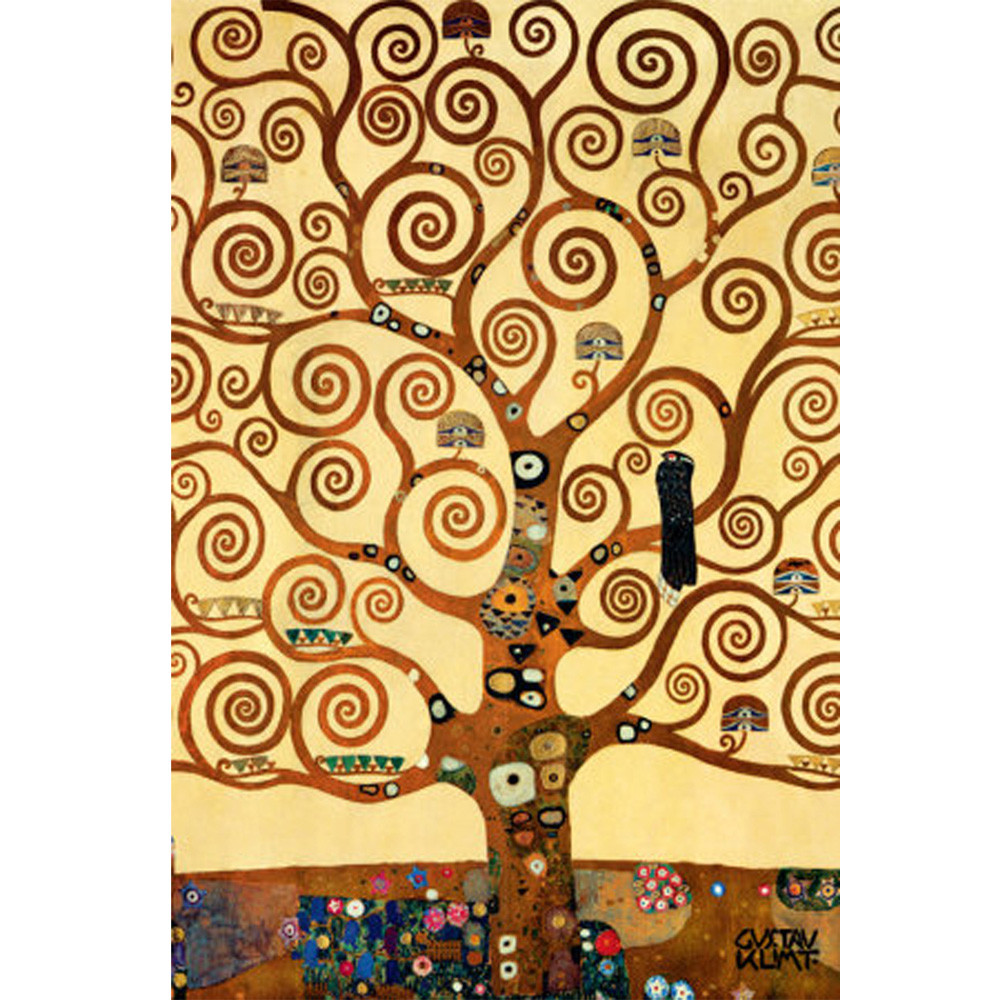 

100% Handmade Abstract Landscape Famous Oil Painting Reproduction on Canvas,Tree of Life by Gustav Klimt,Museum Quality