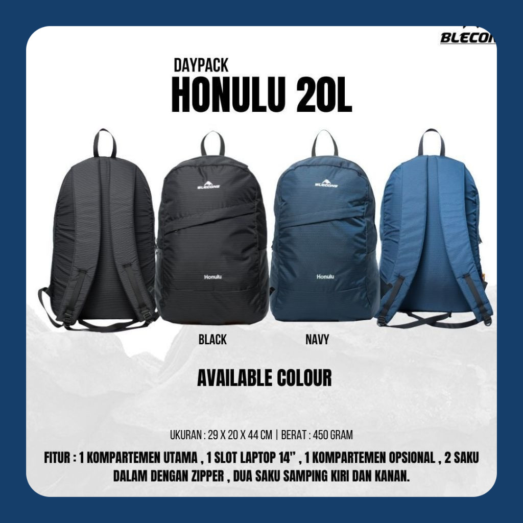 Tas Ransel Tas Daypack Blecons Honulu 20 liter