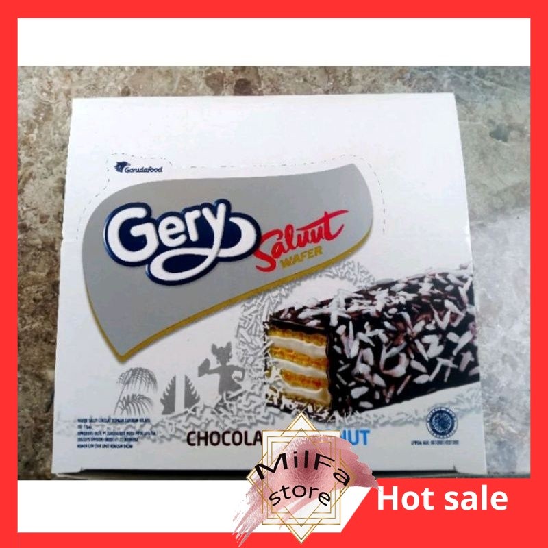 

MF1222 Gery Salut Saluut Wafer Coklat Kelapa Coconut Box Isi 12Pcs