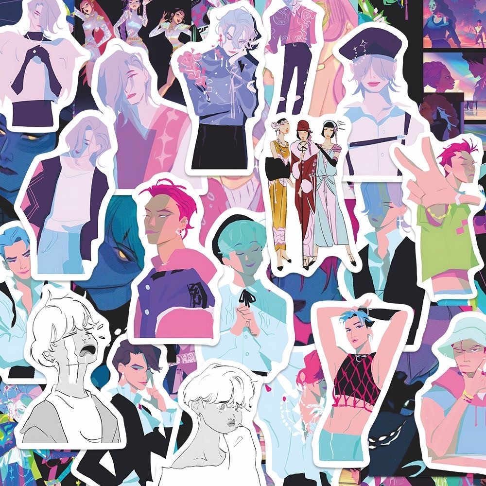 

80Pcs Anime KPop Demon Hunters Stickers DIY Stickers Scrapbooking Phone Luggage Skateboard Waterproof Decals