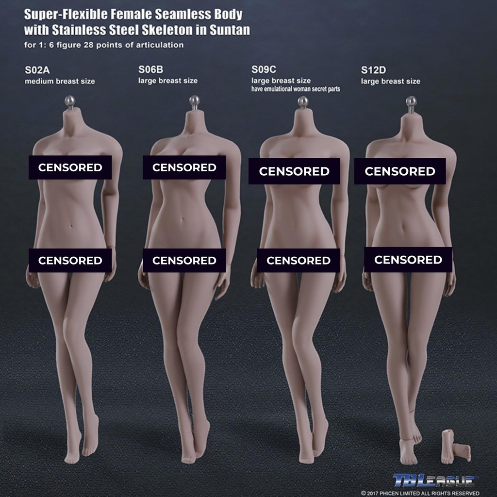TBLeague Phicen 1/6 S02A - S06B - S09C - S12D Female Seamless Body