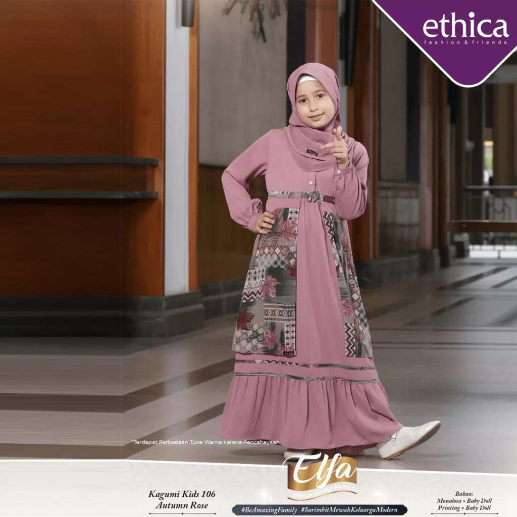 ETHICA GAMIS ANAK KAGUMI KIDS 106 AUTUMN ROSE