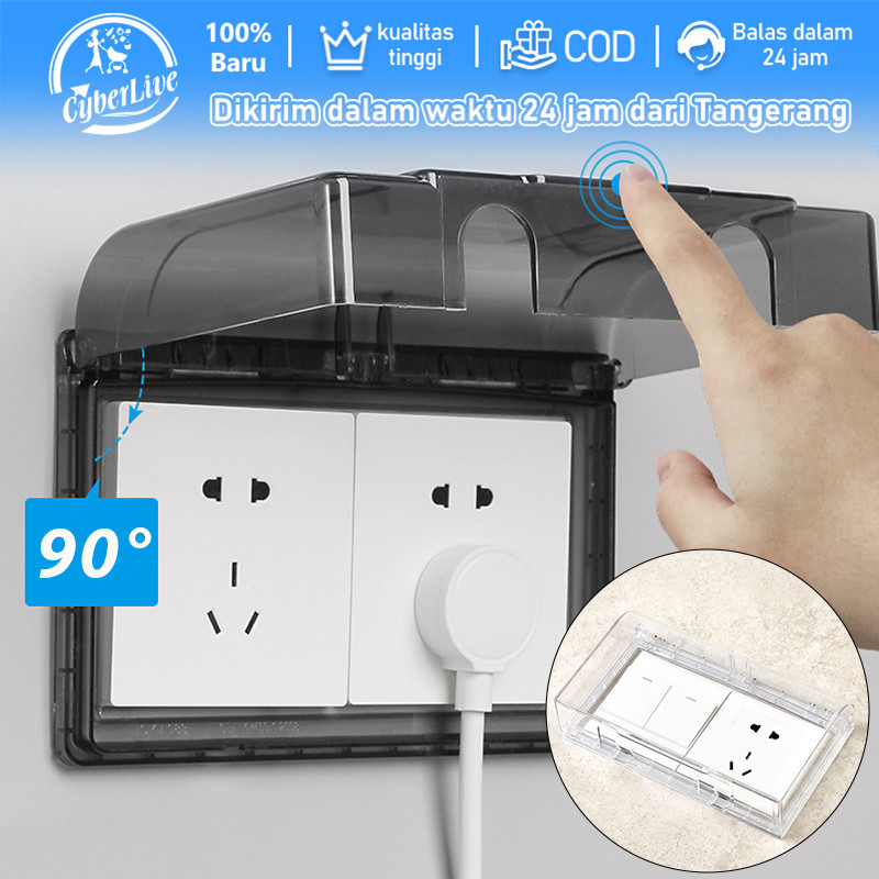 2in1 Stop Kontak Penutup Stop Kontak Tutup Pengaman Cover Stop Kontak Waterproof Penutup Stop Kontak