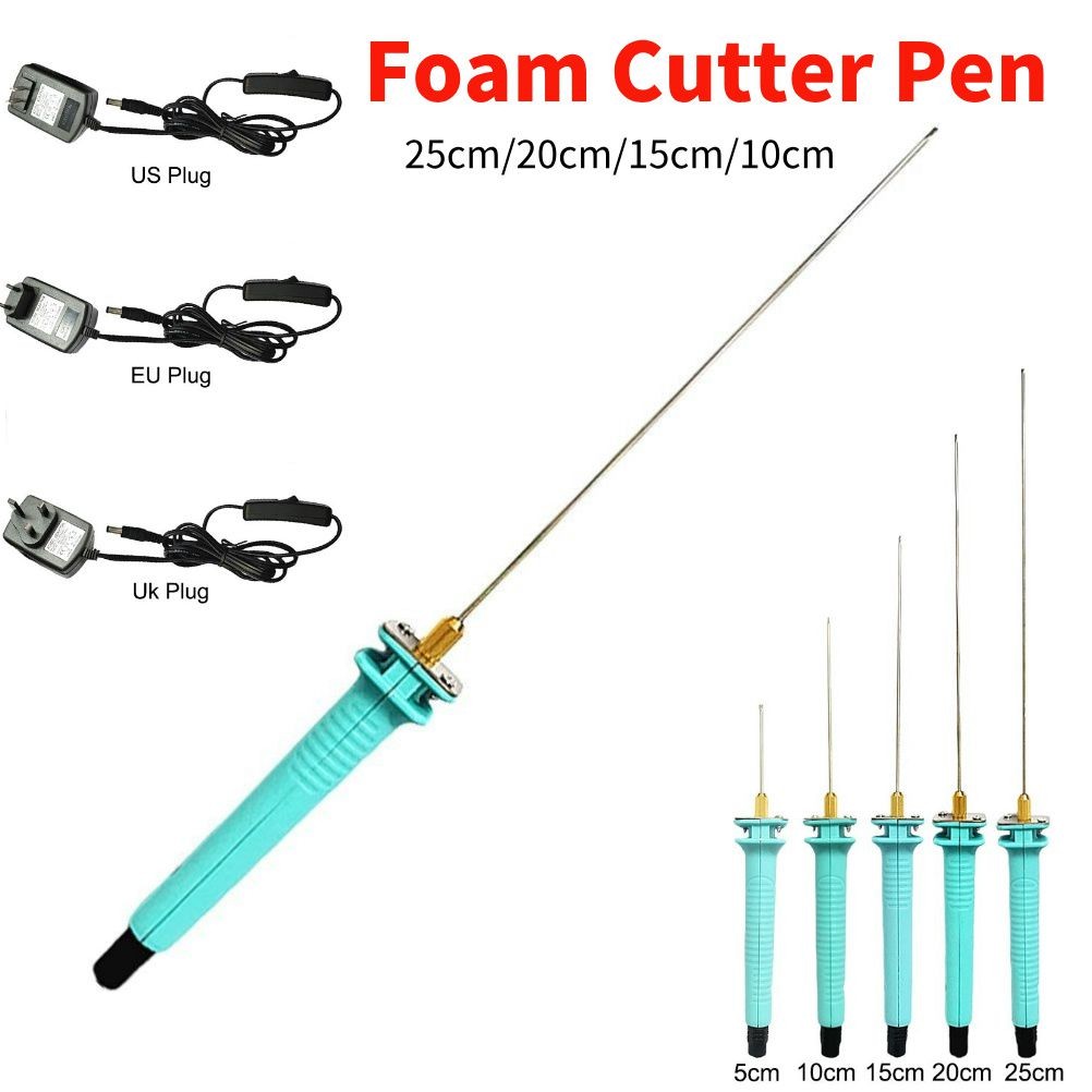 

25cm/20cm/15cm Foam Cutter Pen Electric Foam Cutting Tool Hot Wire Cutter Pen Portable Fast Heating for Styrofoam Foam Cutting