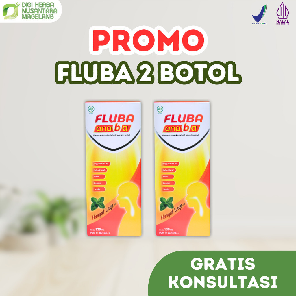 

PROMO 2 BOTOL Fluba anaba madu herbal alami atasi flu batuk pilek demam radang tenggorokan