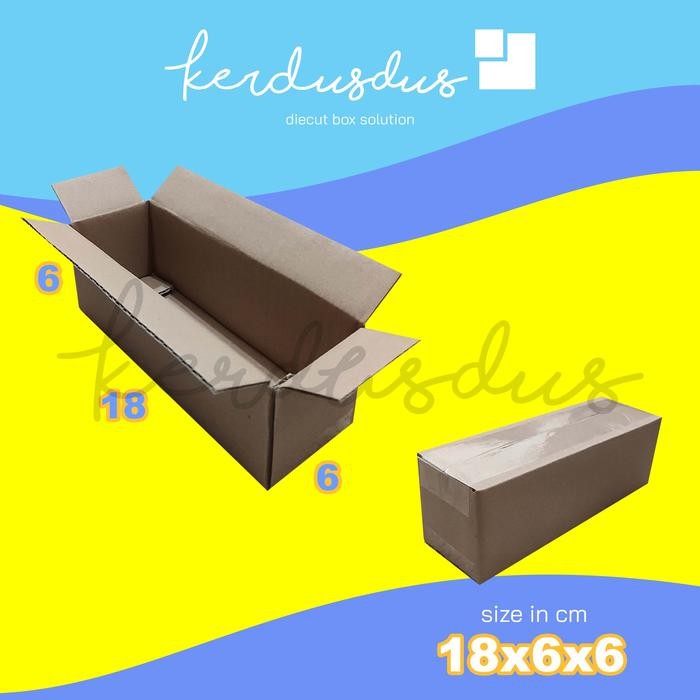 

18x6x6 cm kardus box karton kotak packing packaging POLOS SHEET