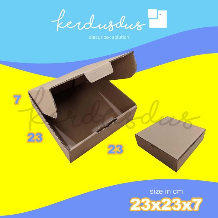 

23x23x7 cm kardus carton box diecut pizza kue packing packaging