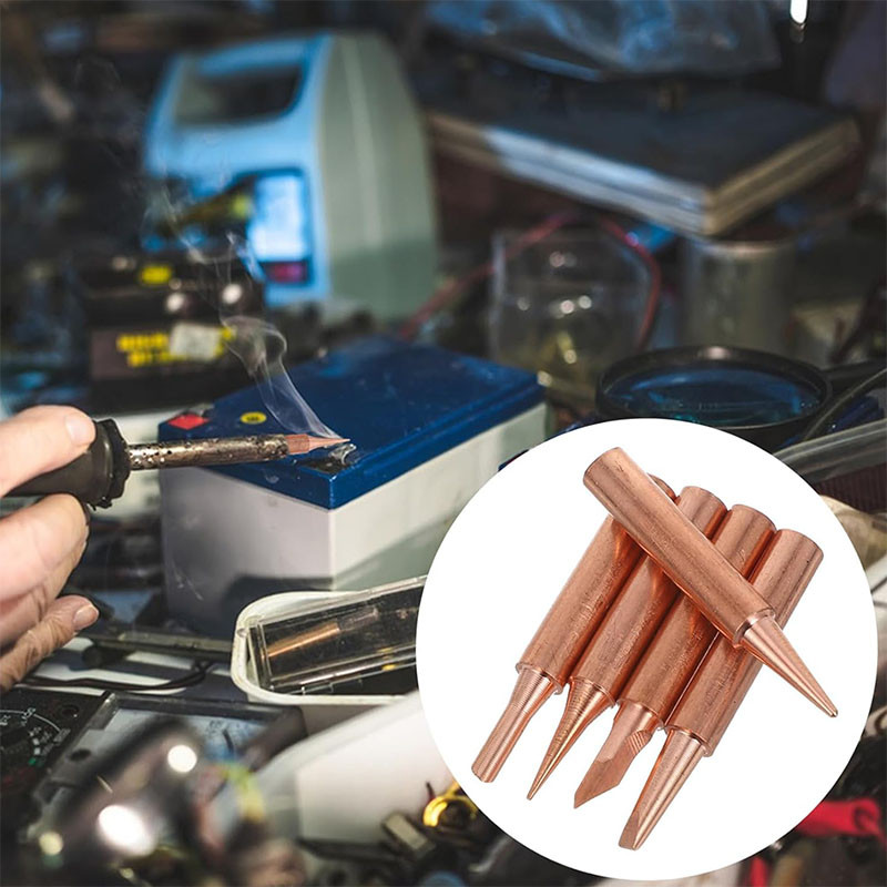 5 in 1 Mata Solder Tembaga Ujung Solder Logam Tembaga Bahan Lapis Tembaga /Mata Solder Station cuten