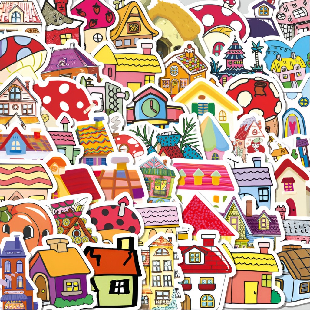 

Stiker Cutting Pack Stiker Funny Creative House [Rumah Kreatif Lucu] Isi 100Pcs Series Aesthetic Lucu Keren Untuk Koper Bahan Vynil