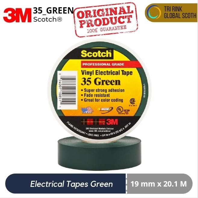 

MUMPUNG PROMO 3M Scotch 35 Hijau Vinyl Color Coding Electrical TapeTERLARIS