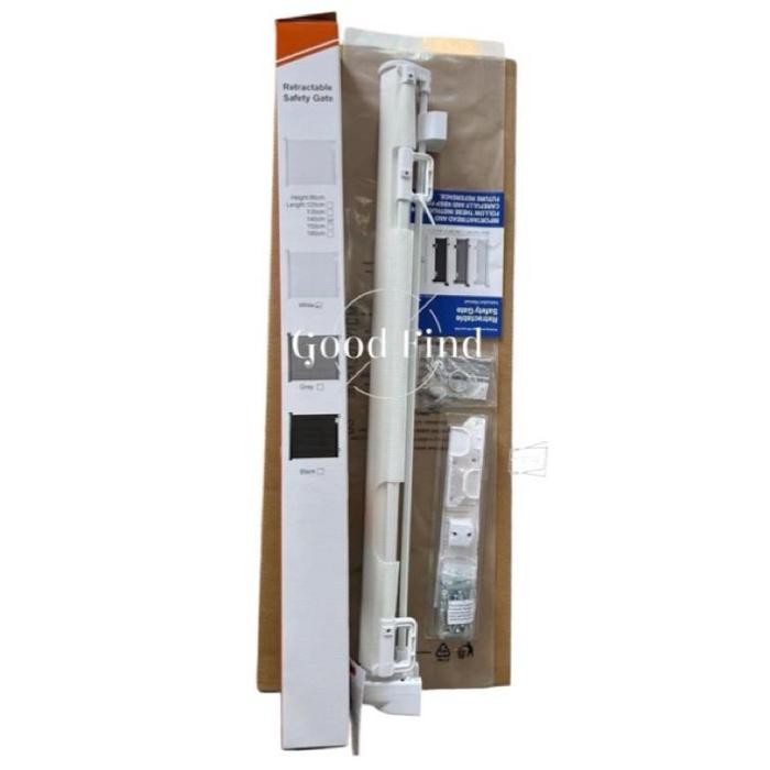 Safety Gate Baby Retractable Lipat Otomatis Childlock Safety Pagar Pengaman Bayi Hitam Putih Abu Pag