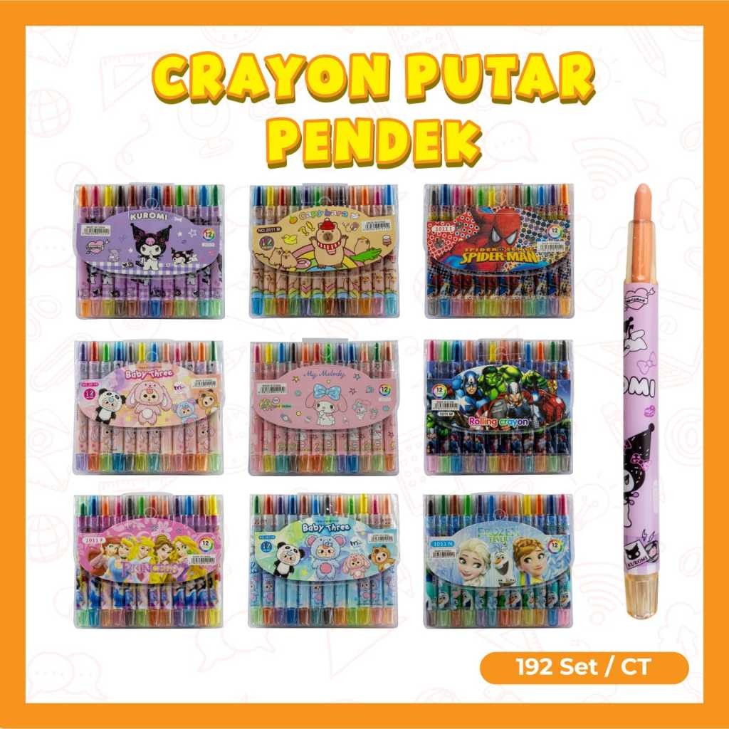 

Crayon Putar 12 Warna Pendek Fancy