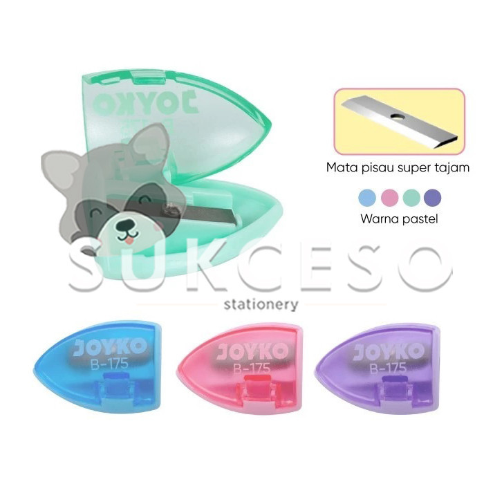 

JOYKO Sharpener B-175 1 Hole Serutan/Rautan/Pengserut Warna Pastel Satuan Murah