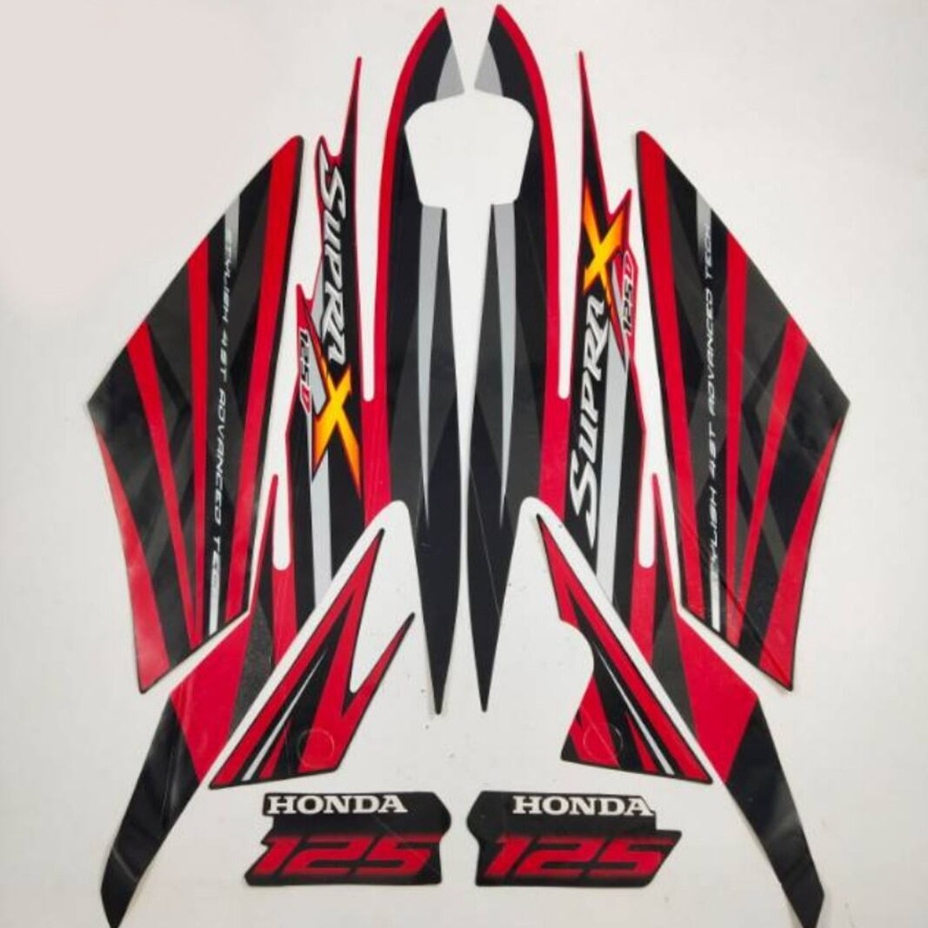 Striping Ori body Honda Supra X 125D 2008 2009 stiker bawaan original bodi honda supra x old supra x