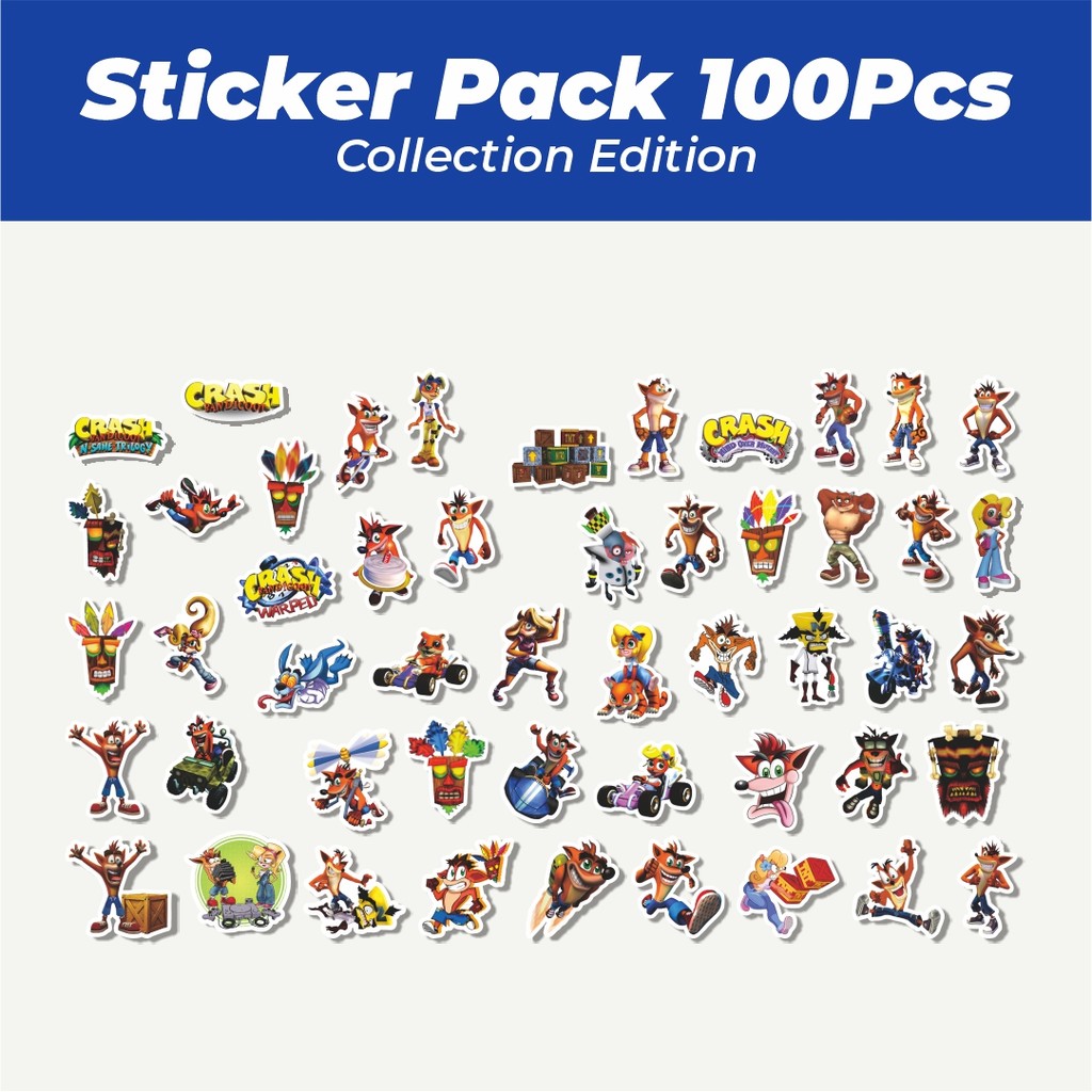 

Hot Stiker Game Series Crash Bandicoot Character 1 Lucu Anti Air Stikers Berperekat Waterproof Sticker Decal Buat Motor Helm Buku Journal Koper Casing HP Laptop Botol Minum