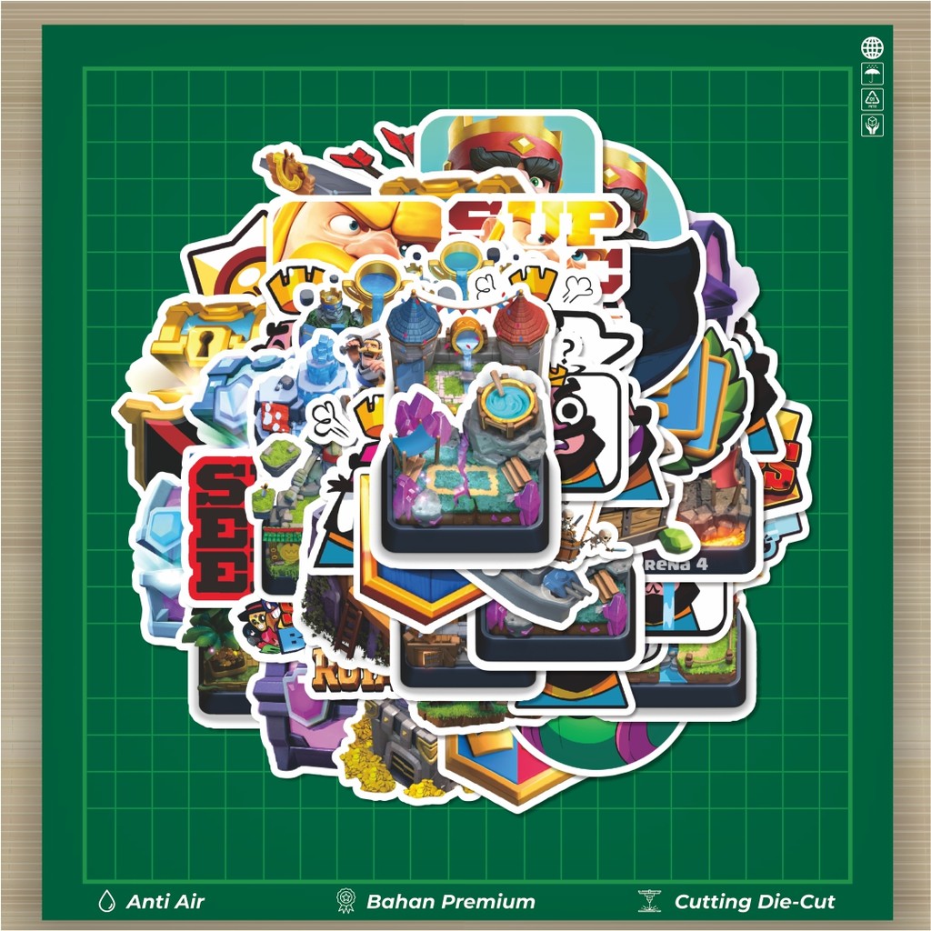 

HOT 50 PCS STIKER Stiker Clash Of Clans Game Video Series 1 Stiker Fashion Cars Decal Dingin Kartu Album Custom Vinyl Anti Air- Sticker Aesthetic Buku Journal Koper Casing HP Tablet Laptop Helm Motor Botol Minum