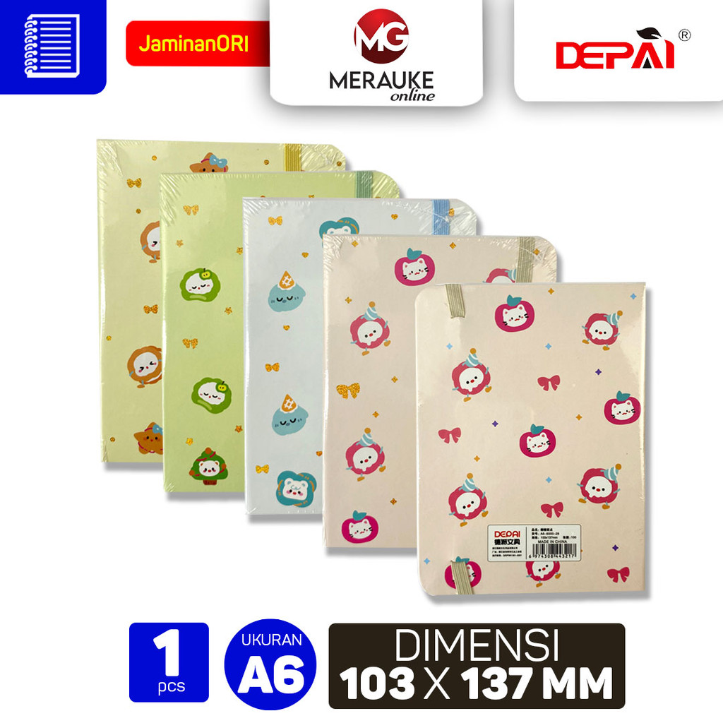 

DEPAI Notebook Tali A6 6000 28 Buku Catatan Aesthetic Buku Agenda