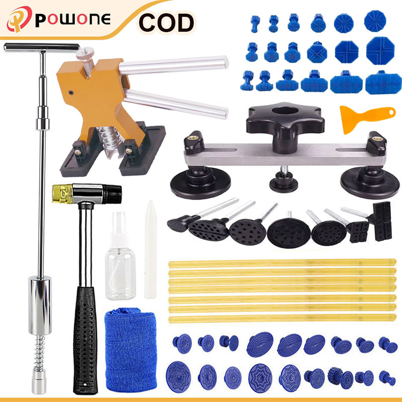 Alat Perbaikan Penyok Mobil Penarik Penyok Mobil Palu Mundur Tab Lem Biru Lem Tembak Kit Alat PDR Ki