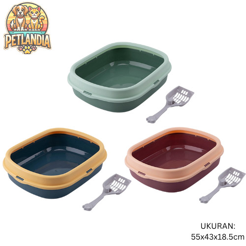 TEMPAT PASIR KUCING TANPA TUTUP - LITTER BOX KUCING - CAT LITTER BOX