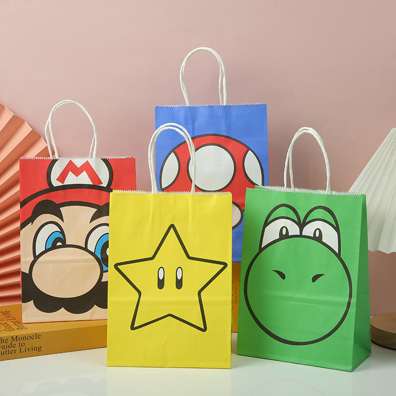 

Super Mario Birthday Party Gift Bags Candy Bags Goody Bags Mario Birthday Party Supplies