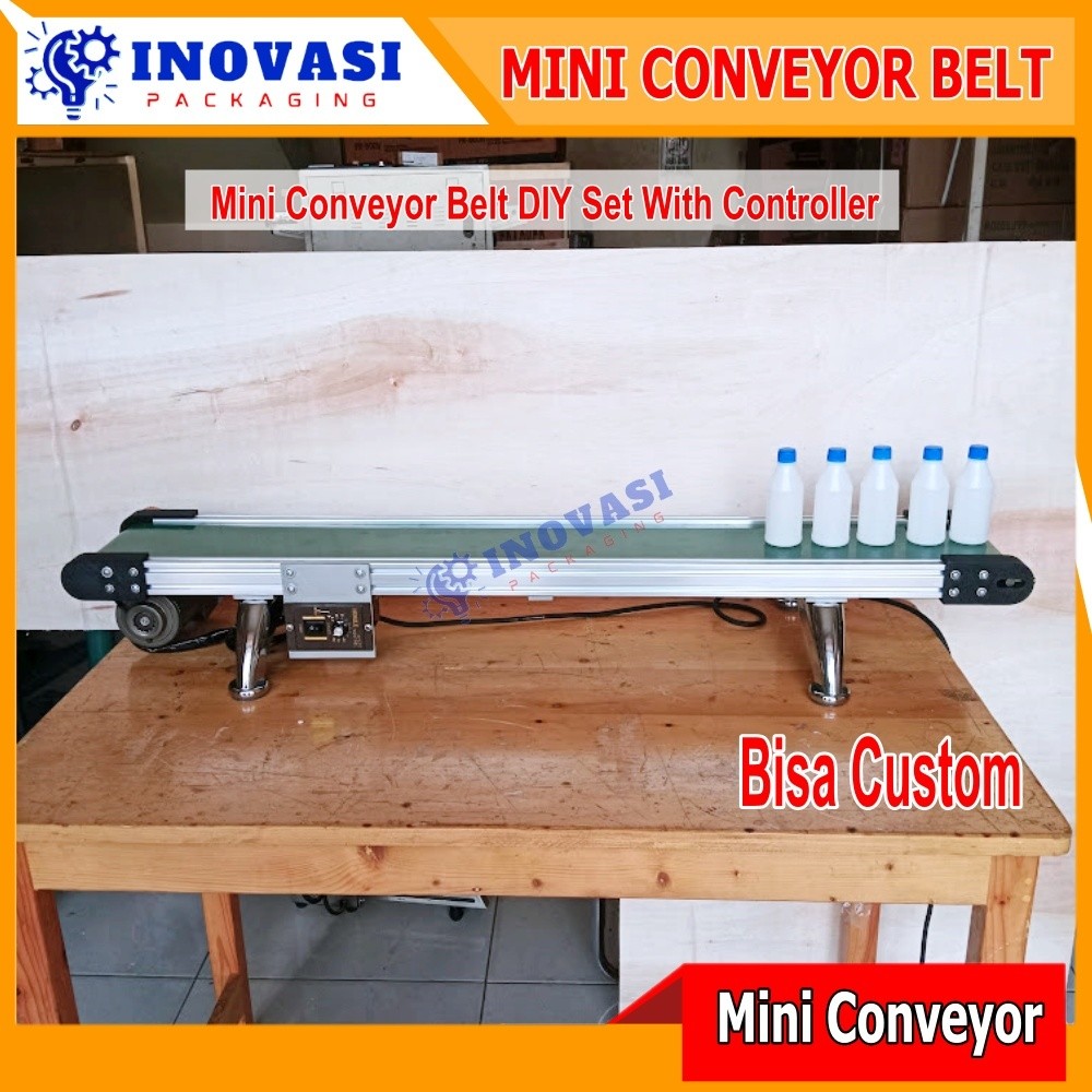 Mini Conveyor Belt Custom DIY Set With Controller Conveyor Belt Panjang 100cm Mini