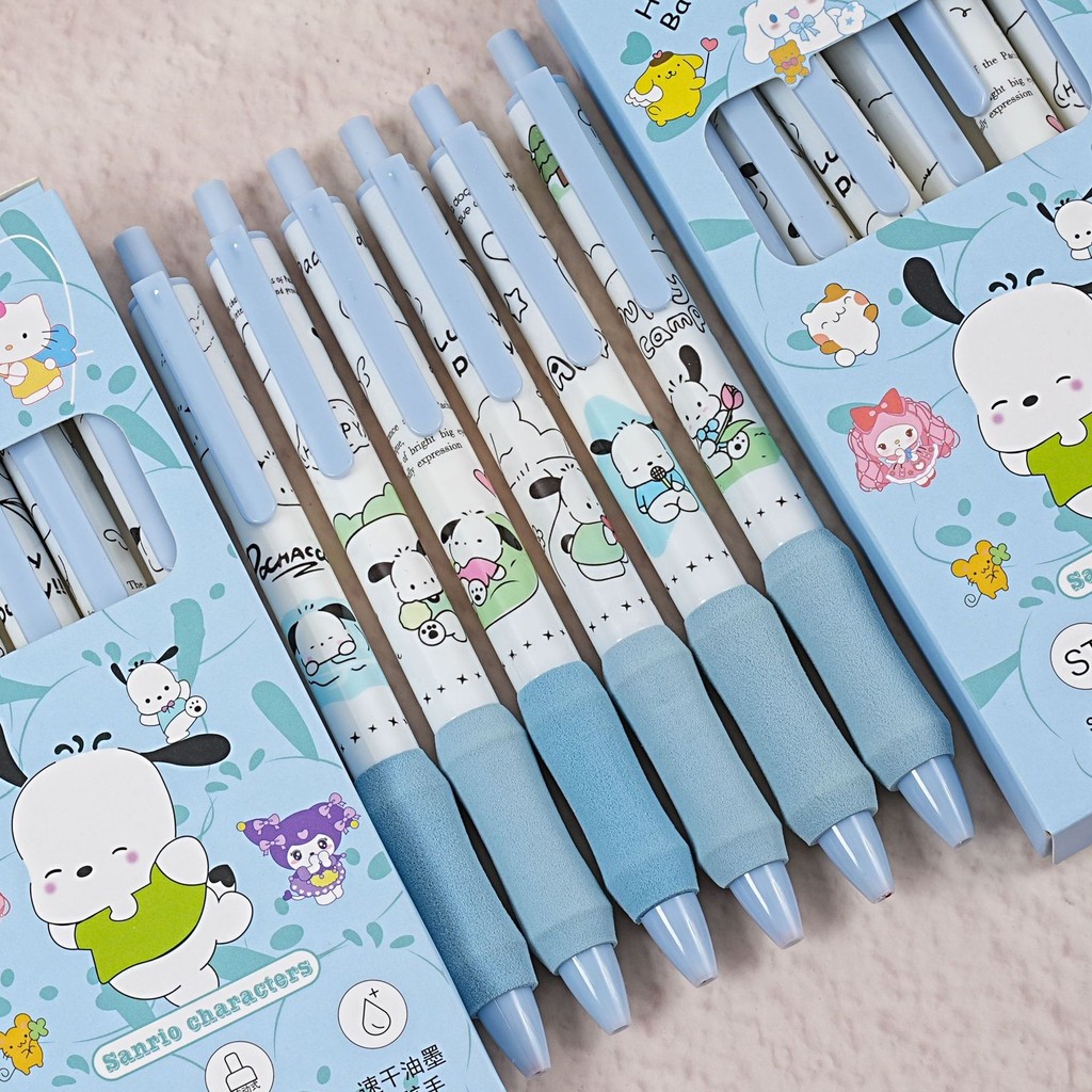 

6/PCS Pochacco cartoon stationery writing smooth black gel pen replaceable refill suitable for office study and school use.