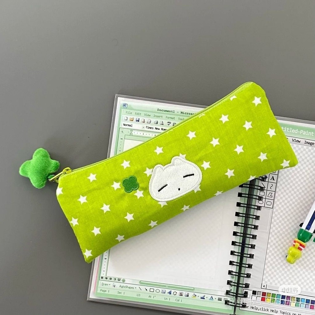 

1/3 pcs Cute Stars Pencil Case Mesh Multilayer Pen Bag Multifunctional Large Capacity Stationery Bag School