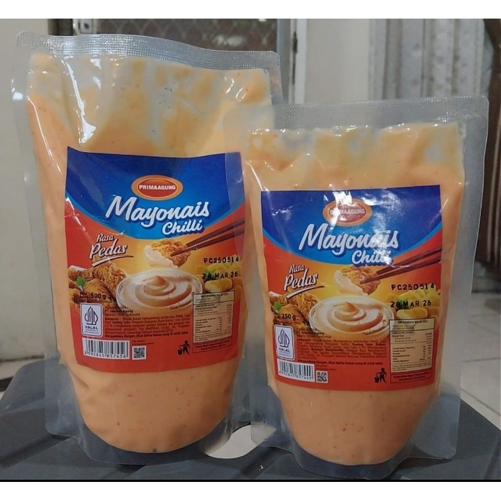 

Mayonais Chili mayones pedas 250 gram & 500 gram Prima Agung