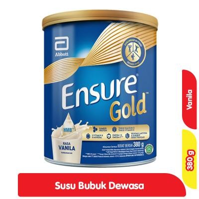 

Ensure Gold Susu Bubuk Nutrisi Dewasa Gandum / Vanilla / Coklat 380 g - 150g Vanilla