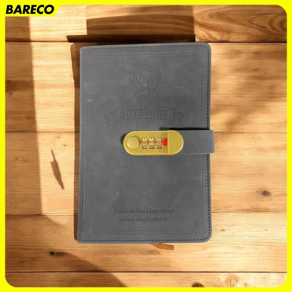 

Toddi Buku Jurnal Leather Notebook Diary 80GSM 265 Halaman with Lock - TD-A5